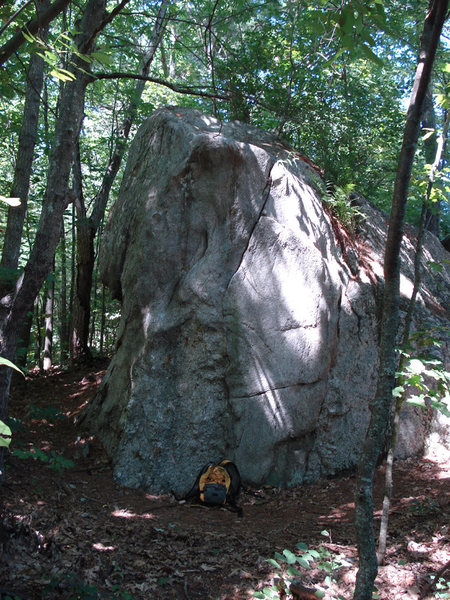 The boulder just beind the main event... this line above my pack has a rad jug on top...