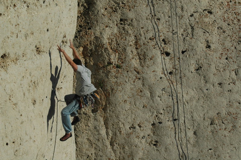 Me, falling my way up this damn thing.  It was not a proud day for me.<br>
Photo by Robin Kelley