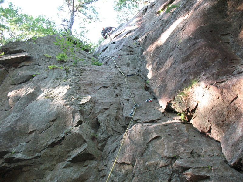 John K topping out on Penitent Crack.