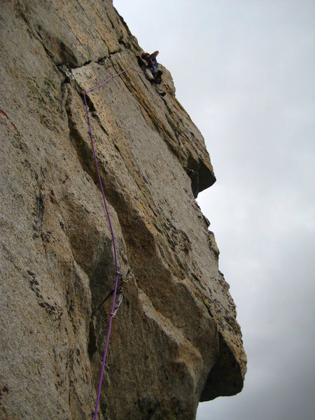 Brian Verhulst on the 5.10 FA of Queen's Reiche. 12,840'.