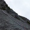 Knob climbing on pitch 3.