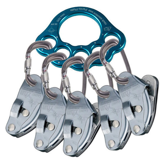 How to belay multiple followers up using a rack of belay devices