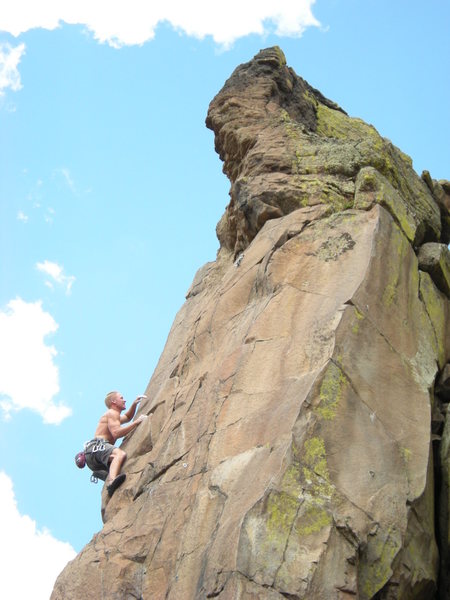 Half way up Sunset Arete. Pic taken from the east side.