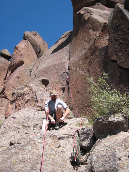 Brian Q. shoeing up for some fun on <em>Crackerjack.</em> September 6, 2008.