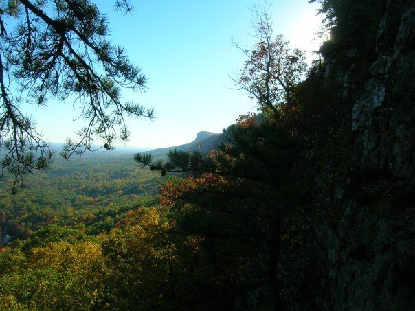 I miss the Gunks!  Somewhere on a rappel station.