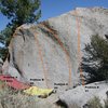 Slab Boulder Topo, West face