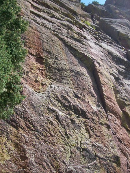 Overview of Sidewinder, any info. Cuts left @ the roof of Capt. Beyond. Ring bolt, 2 pins. Finish up Capt. Beyond. Do as one long pitch. Killleerrrrrr. 5.11c