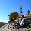 At the top of the same climb, shortly before the six person seige on the beer cooler back at the car. Photo by Tim H.