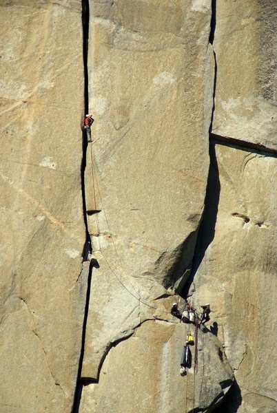 The monster offwidth. Tom Evans Photo