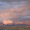 Evening t-storm spattering the Sangre de Cristos in the San Luis Valley.