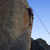 "Psychogenic Fugue" on the Rusted Bolt Wall, (5.10b)<br>
