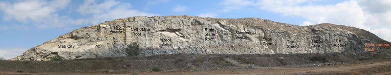 Overview showing the various sectors (double click for better viewing), Riverside Quarry