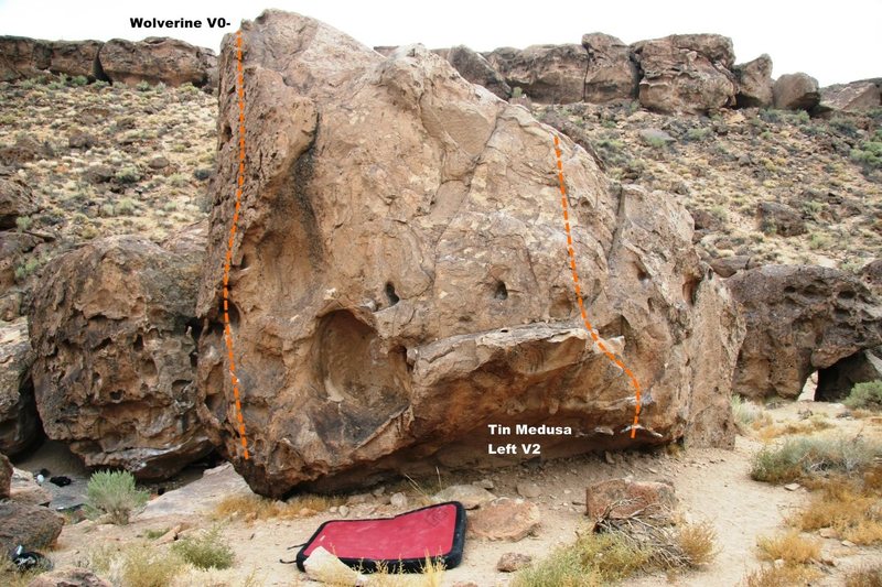 Corner Boulder East Face Topo