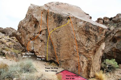 Corner Boulder North East Face Topo