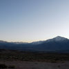 Mount Tom and the Sierra just after sunset from the Lower Gorge parking area.