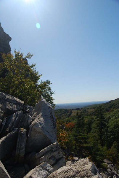 Scrambling up to Bonticu.