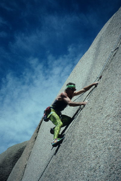 Hubbel on a crack in the South Platte many years ago.  But the lycra - that's what I'm talking about...