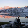 A great fire pit near the shore of the Melchsee.