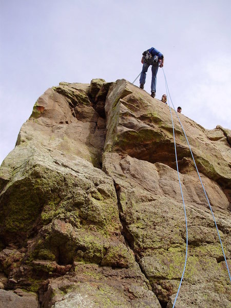 Just south of the descent gulley