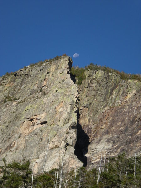 Whitney Gilman with the moon over top. A beautiful day in September.