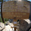 Needles lookout sign