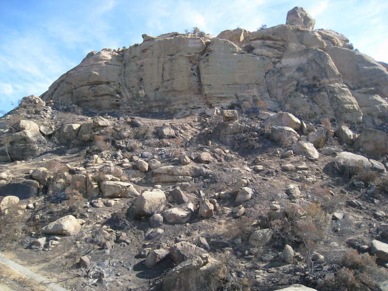 Post October 2008 fire.  The Front wall / Jesus Wall area.