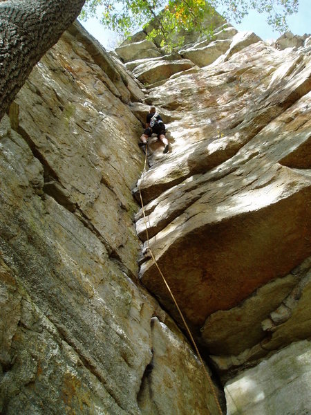 Gene Smith approaching the crux.