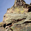 Climbers on Pitch 1 of Naked Edge. Nov. '08.