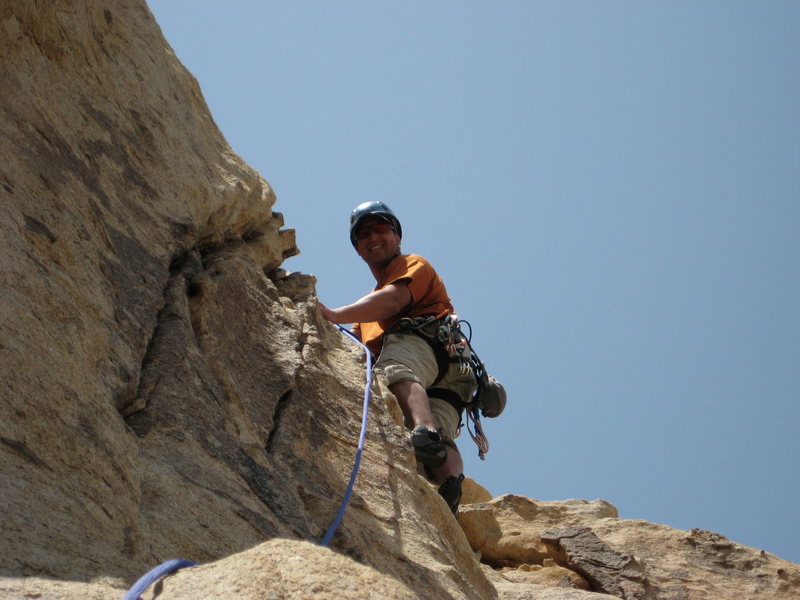 Steve at the top of Toffuti.