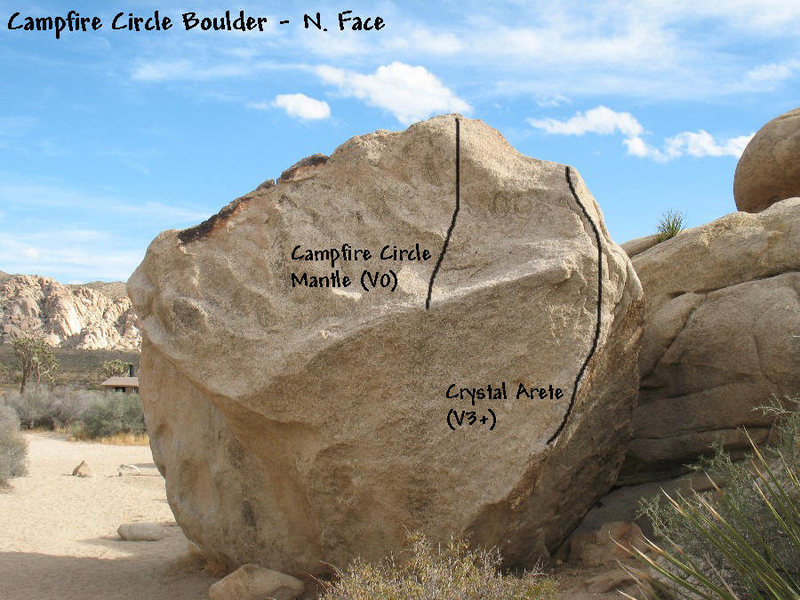 Campfire Circle Boulder (N. Face), Joshua Tree NP