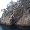 boat-accessed cliff across the bay from Camel Beach