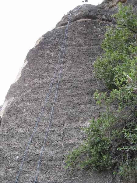 White Knight. Large Ledge is Near the top maybe another 10-15 feet from chains.