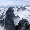 Bugaboo Spire traverse - descending Kain Route.