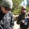 Greg and I getting ready to climb Walt's Wall in Vedauwoo. It was freezing!