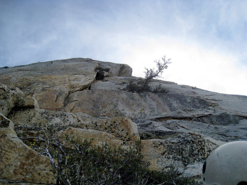 The P2 dihedral of Human Fright (5.10a) looming above!