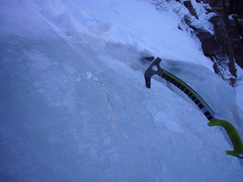 Poked a hole in the pirate ship on the Direct North Face on Nov. 22nd.  This is how warm it was.   Photo by Trask Bradbury.