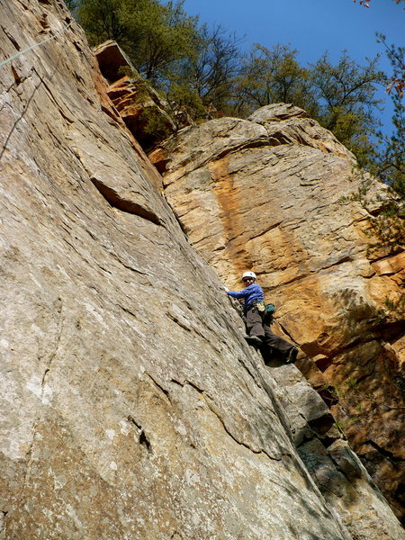 Johanna heading up The Sweep, T-Wall, TN.