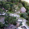 Looking down on the picnic area of the swimming pool complex from the top of Mr. Hanky (5.8)