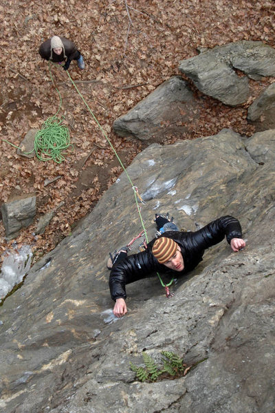 Jeff on Romancing just before the traverse right...