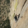 Shana Payne finishing the third pitch of Peacemaker.