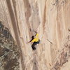 Crux #2; perhaps the hardest single move on the route.