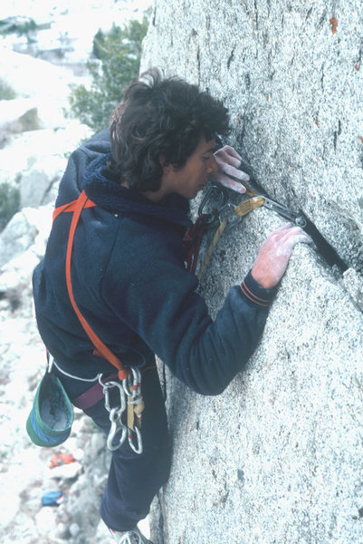 The late Steve Carruthers nearing the end of Sticky Fingers (1980's) 