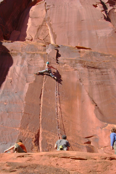 Shaking out before the awesome crux.