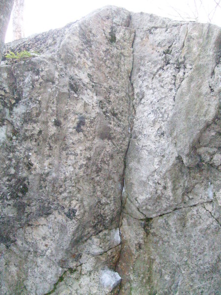 Start on chalky jug climb straight up.