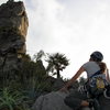 Carolina leading the final pitch of Dope Ninja at sunset - taking the Snott Girlz variation.