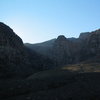 View from near trailhead in late November afternoon.