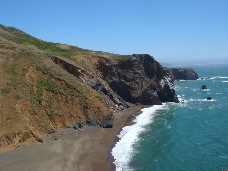 A photo of the south side of the area. Kind of far away but gives you an idea of what the area can be like at in between tides.