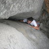 Me doing battle with Doggie Do (5.10a), Yosemite. Flaring, leaning offwidth, anyone?