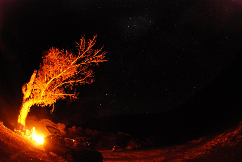 Desert camping.