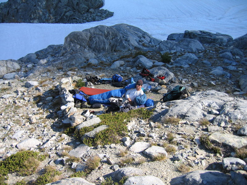 Bivy at base of Clyde's Minaret, Eastern Sierra